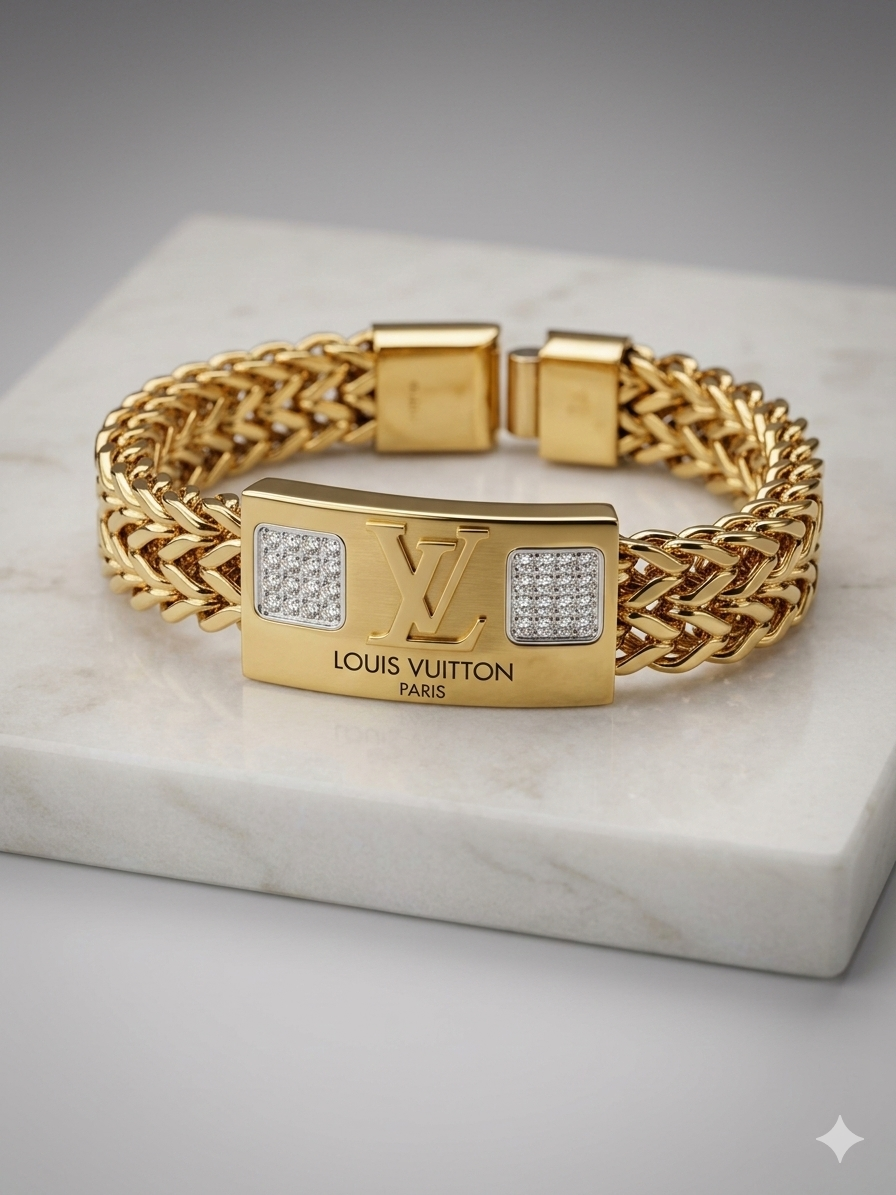 Presidential Crown Link Bracelet – Two Tone